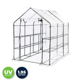 Garden Greens Greenhouse Walk-In Mega Sized Shed 3 Tier Solid Structure 1.95m