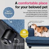 Pet Basic Pet Sofa Bed Stylish Luxurious Sturdy Washable Fabric Blue 98cm