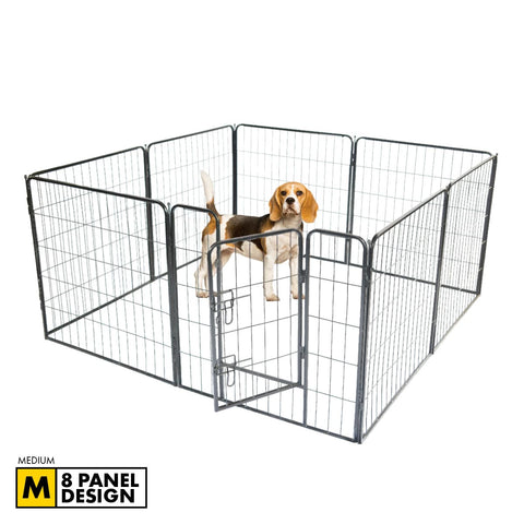 Pet Basic 8 Panel Pet Playpen Exercise Enclosure Cage Puppy Dog 80cm x 80cm