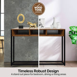 Home Master Vogue Wood Tone Console Table Rustic Flawless Design 110cm