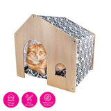 Pet Basic Vintage Cozy Cat House Waterproof Mattress 52 x 47 x 50cm