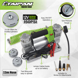 Taipan&reg; Air Compressor Portable 12V 150PSI LED Display Screen Various Nozzles