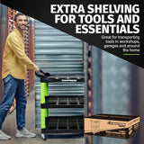 Taipan&reg; 3-Tier Work Trolley Handles Swivel Wheels Innovative Design 97 x 68cm