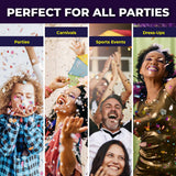 Party Central 24PCE Glitter Hair Spray Variety Pack Of Colours Non Sticky 80g