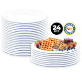 Home Master 24PCE Melamine Party Platters Round Lightweight Durable Bulk 39cm
