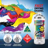 Australian Export 12PK 250gm Aerosol Spray Paint Cans [Colour: Black - Satin]