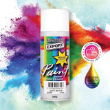 Australian Export 12PK 250gm Aerosol Spray Paint Cans [Colour: White - Matt]