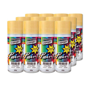 Australian Export 12PK 250gm Aerosol Spray Paint Cans [Colour: Heritage Cream]