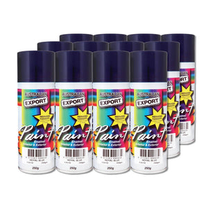 Australian Export 12PK 250gm Aerosol Spray Paint Cans [Colour: Royal Blue]