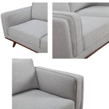 Petalsoft 3 Seater Sofa Fabric Uplholstered Lounge Couch - Grey