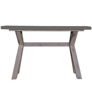 Stony 130cm Hall Entrance Console Table with Concrete Top - Grey