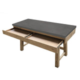 Stony 140cm Computer Writing Desk with Concrete Top - Grey