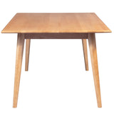 Emilio 9pc 210cm Dining Table Set Fabric Chair Solid Ash Wood Oak