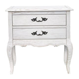 Alice 4pc Set 2 Bedside Dresser Mirror Storage Cabinet Table Distressed White