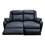 Bella 2 Seater Electric Recliner Genuine Leather Upholstered Lounge - Black