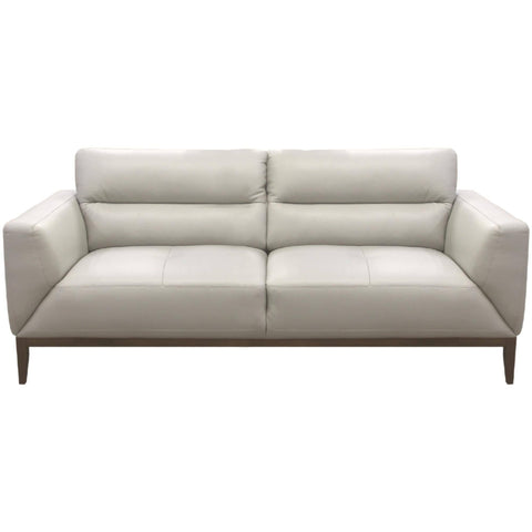 Downy  Genuine Leather Sofa 3 Seater Upholstered Lounge Couch - Silver