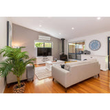 Downy  Genuine Leather Sofa 3 Seater Upholstered Lounge Couch - Silver