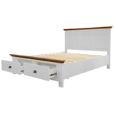 Virginia 4pc King Bed Suite Bedside Dresser Bedroom Furniture Package - White
