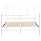 Gracy King Single Bed Size Metal Frame Platform Mattress Base - White