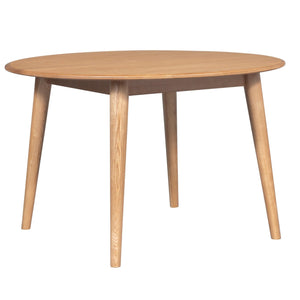Emilio 120cm Round Dining Table Scandinavian Style Solid Ash Wood Oak