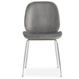 Remy Dining Chair Set of 2 Fabric Seat with Metal Frame - Grey