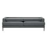 Ariya 3 Seater Sofa Fabric Uplholstered Lounge Couch - Mid Grey