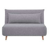 Audrey 2 Seater Sofa Futon Bed Love Seat Fabric Lounge Couch - Grey
