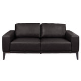 Lorenzo 3 Seater Sofa Leather Upholstered Lounge - Chocolate