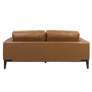 Lorenzo 3 Seater Sofa Leather Upholstered Lounge - Tan