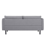 Channel 3 Seater Fabric Sofa Lounge Couch Grey