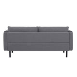 Channel 3 Seater Fabric Sofa Lounge Couch Dark Grey