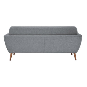 Lilliana 3 Seater Sofa Fabric Uplholstered Lounge Couch - Light Grey