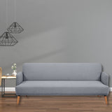 Brianna 3 + 1 + 1 Seater Sofa Fabric Uplholstered Lounge Couch - Light Grey