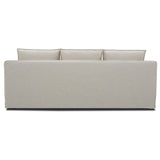 Plushy 3 Seater Sofa Fabric Uplholstered Lounge Couch - Stone