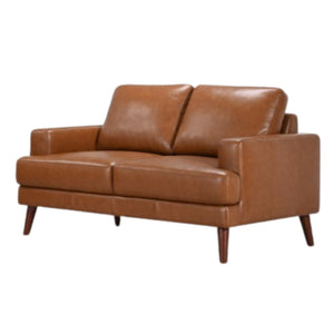 Matilda 2 + 3 Seater Sofa Leather Upholstered Lounge Set - Tan