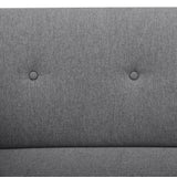 Picasso 2 Seater Fabric Sofa Lounge Couch Dark Grey