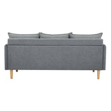 Sinatra 3 Seater Fabric Sofa Lounge Couch Dark Grey