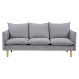 Sinatra 2 + 3 Seater Fabric Sofa Lounge Couch Grey