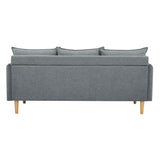 Sinatra 2 + 3 Seater Fabric Sofa Lounge Couch Dark Grey