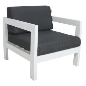 Outie Outdoor Sofa Lounge Chair Aluminium Frame White