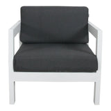 Outie Outdoor Sofa Lounge Chair Aluminium Frame White