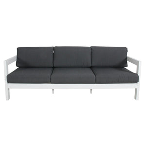 Outie 3 Seater Outdoor Sofa Lounge Aluminium Frame White
