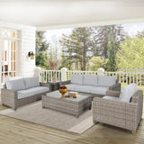 Sophy 2+3 Seater Wicker Rattan Outdoor Sofa Chair Lounge Set