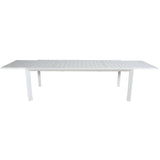 Iberia 230-345cm Aluminium Outdoor Extensible Dining Table White