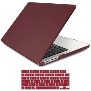 15 inch Air 2023 MacBook Air Matte Case  A2941 M2 Chip Hard Shell Case Keyboard Cover Wine Red
