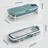 Foldable Extra Large Massage Bathtub Portable Bath Tub with Drain for adult