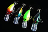 4x 7.3cm Popper Crank Bait Fishing Lure Lures Surface Tackle Saltwater