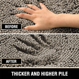 Bath 60*90cm Mat Rug Bathroom Extra Soft Absorbent Rugs Non Slip Quick Dry Grey