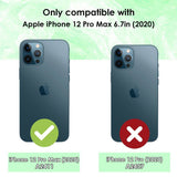 For iPhone 12 Pro Max Case iCoverLover Black Genuine Cow Leather Wallet Case