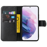 For Samsung Galaxy S22+ Plus Case iCoverLover Genuine Leather Wallet Cover Black